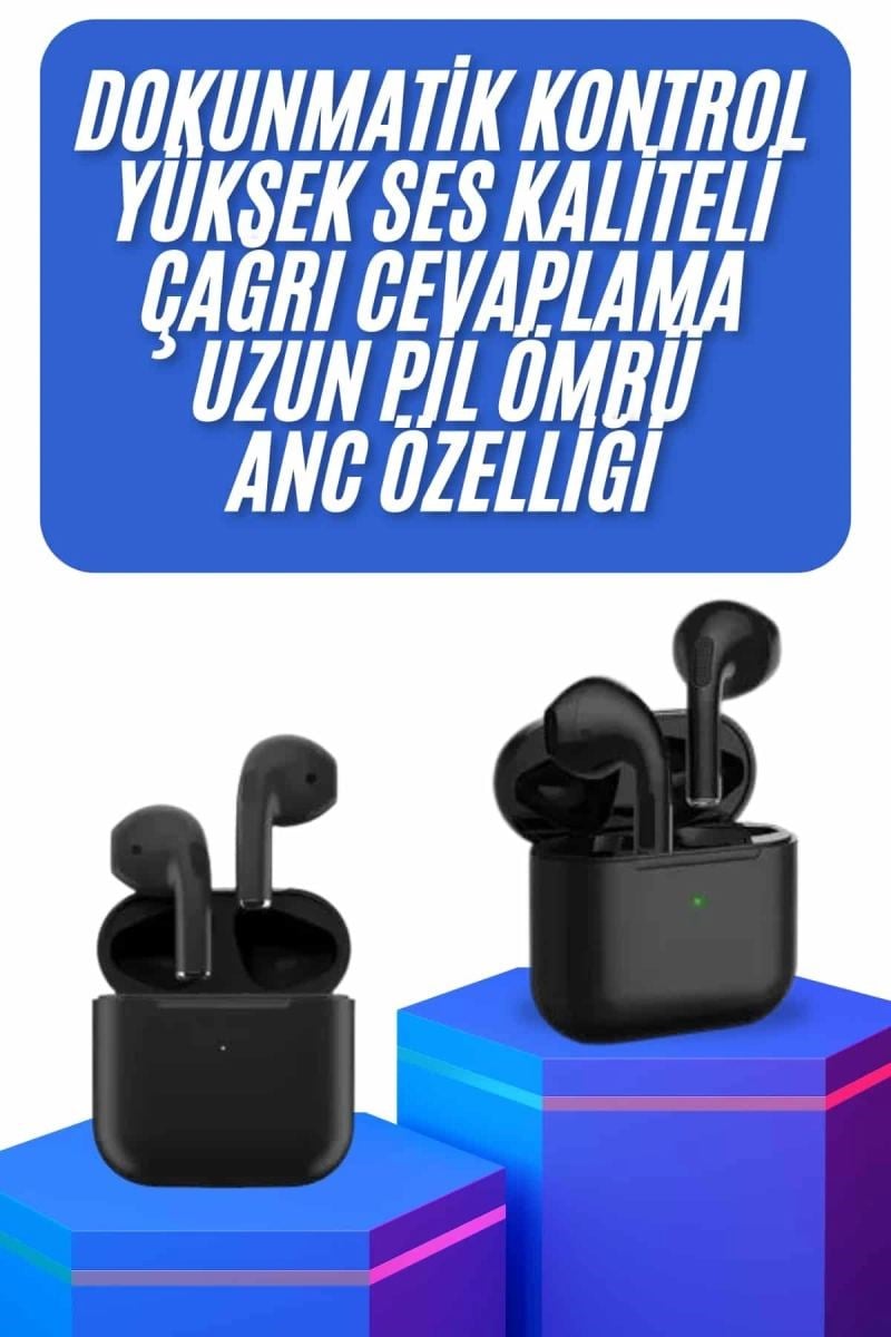 Kablosuz Bluetooth Kulaklık Tws Pro5 Kulaklık Anc Özelliği Dokunmatik Kontrol