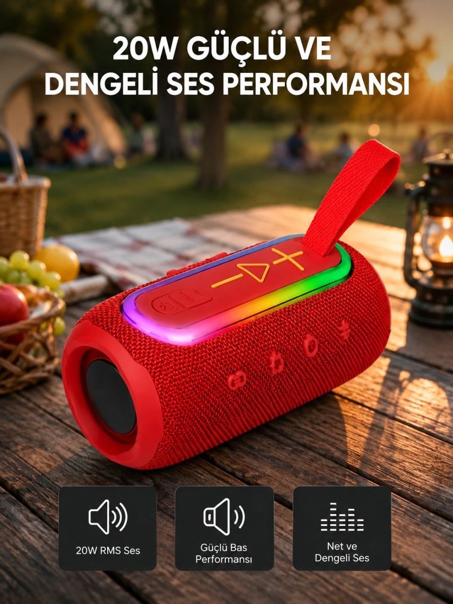 Kablosuz Hoparlör – Bluetooth 5.1, Güçlü Bas Ve 10 Metre Menzil