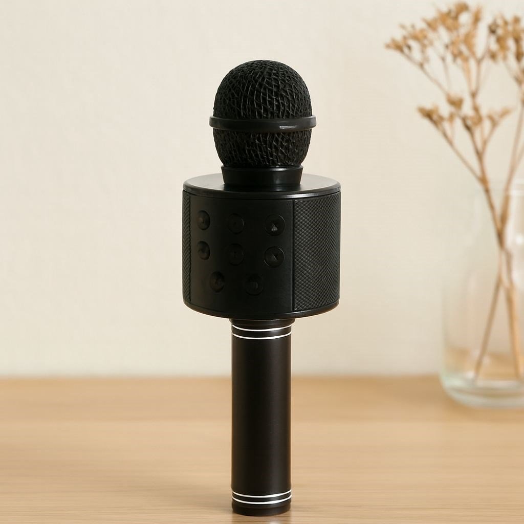 Kablosuz Karaoke Mikrofon Hoparlör (USB/TF/AUX, 800mAh)
