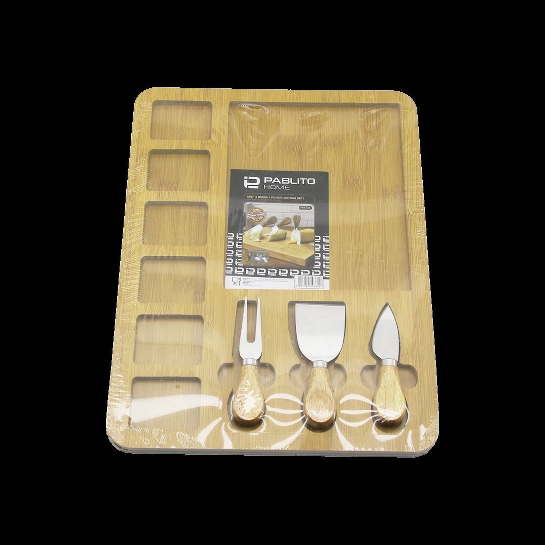 Kahvaltı Peynir Sunum Panosu MDF 6+1 Bölmeli