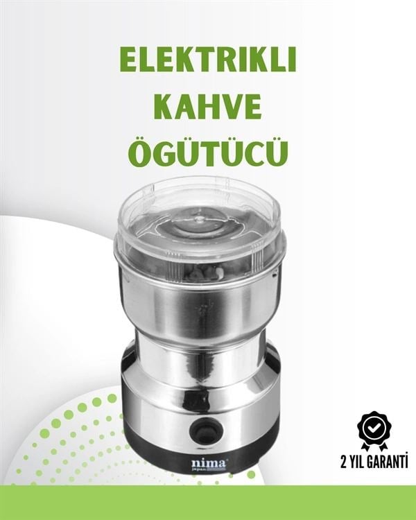 Kahve Ve Baharat Değirmeni | Kompakt, Hafif, Hızlı Öğütme, Şeffaf Kapaklı, Kolay Kullanım