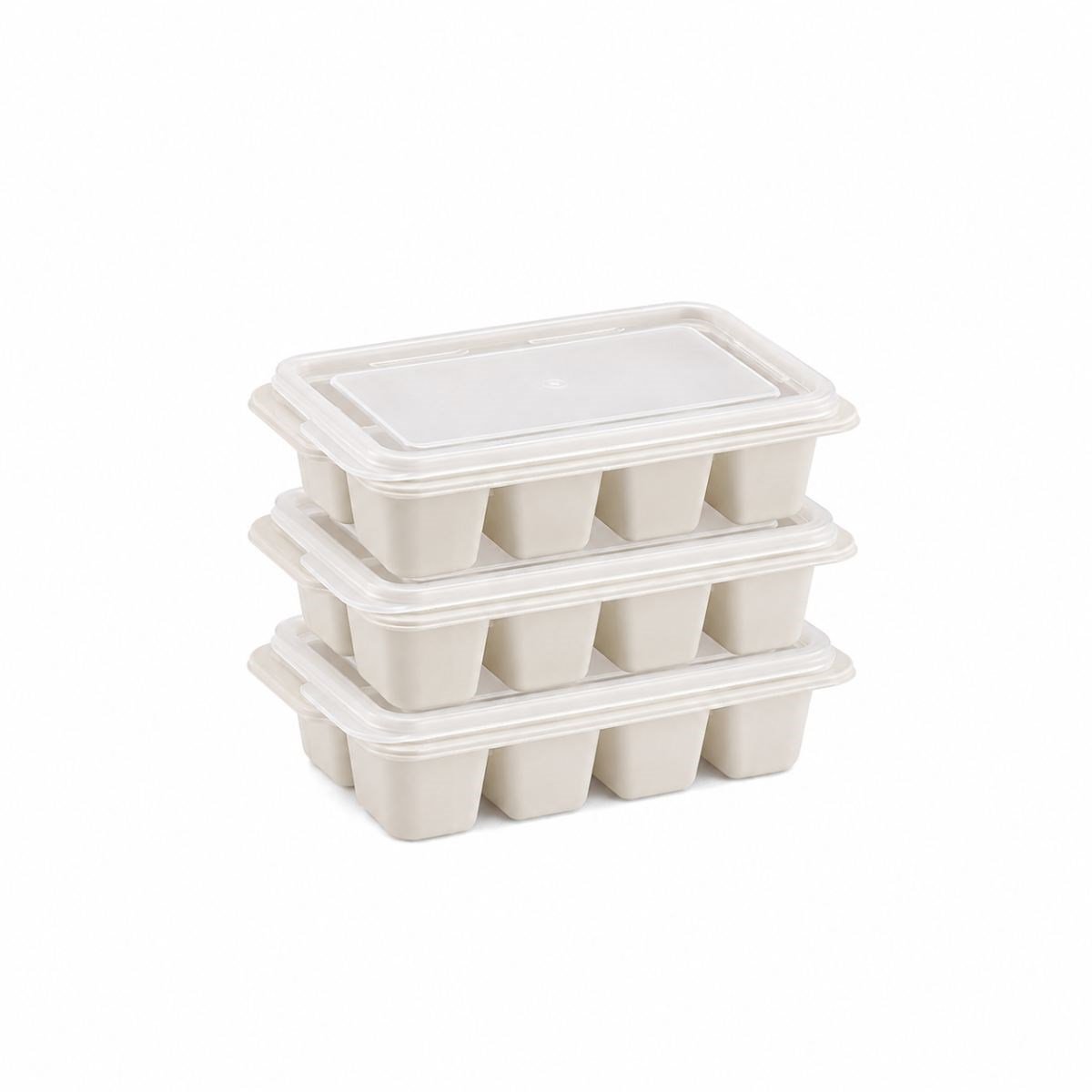 Kapaklı Plastik 3'lü Mini Küp Buzluk