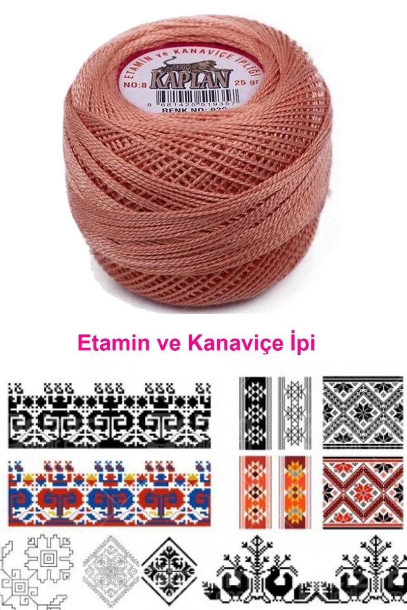 Kaplan Etamin Ve Kanaviçe İpi 8 No Kod/Renk: 922 - Royaleks