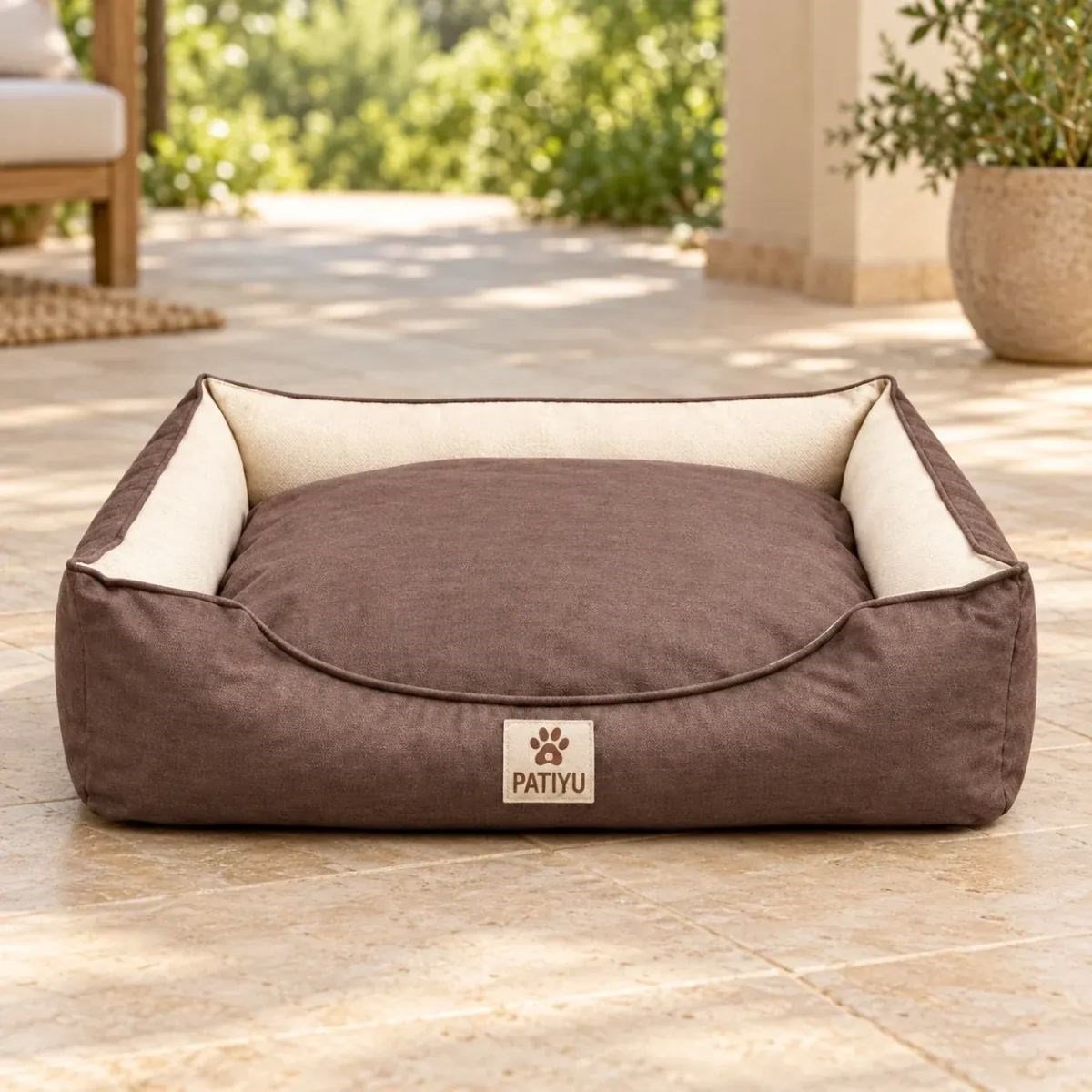 Kedi Köpek Yatağı Aura Premium Yatak - Kahverengi / Medium