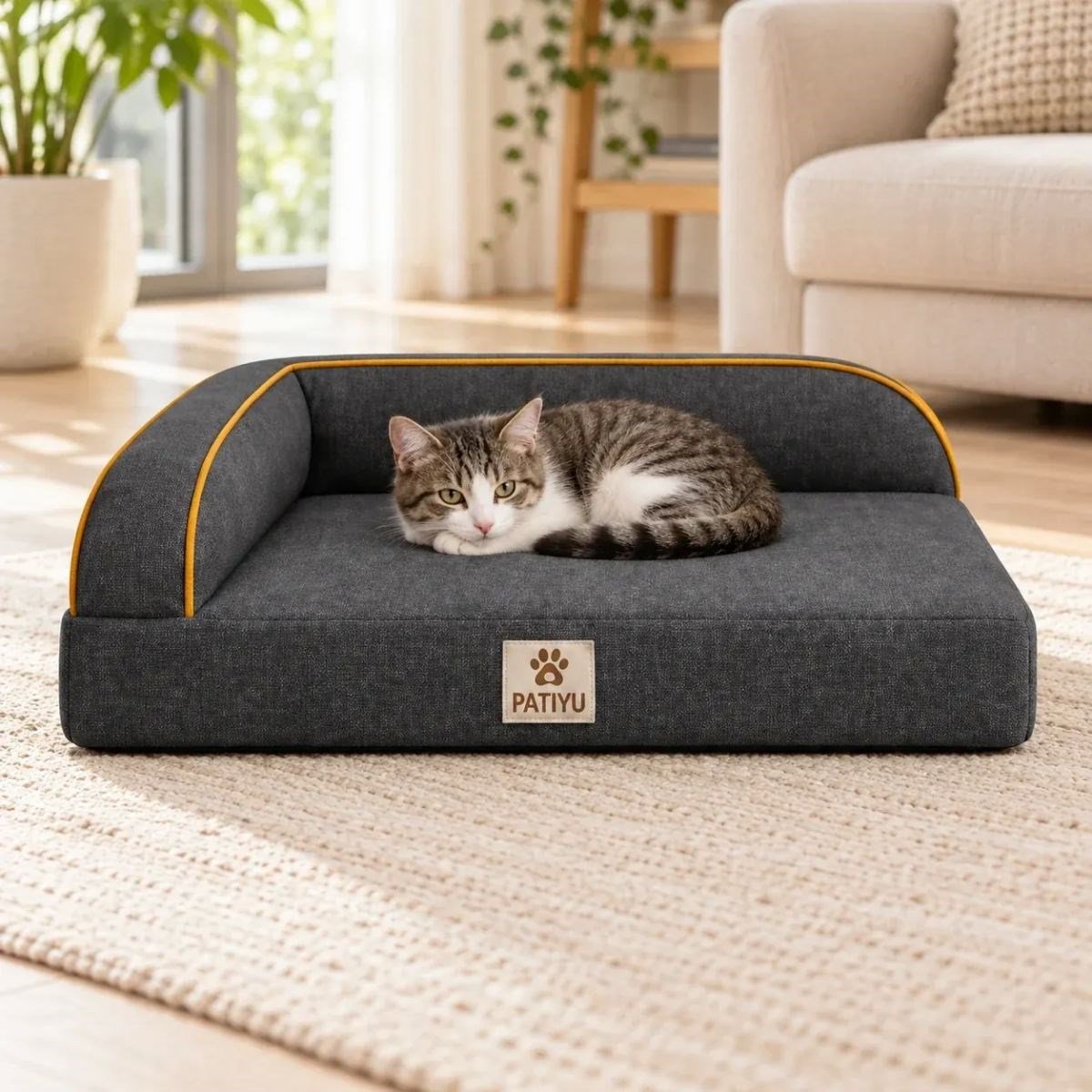 Kedi Köpek Yatağı Corner Seat - Gri