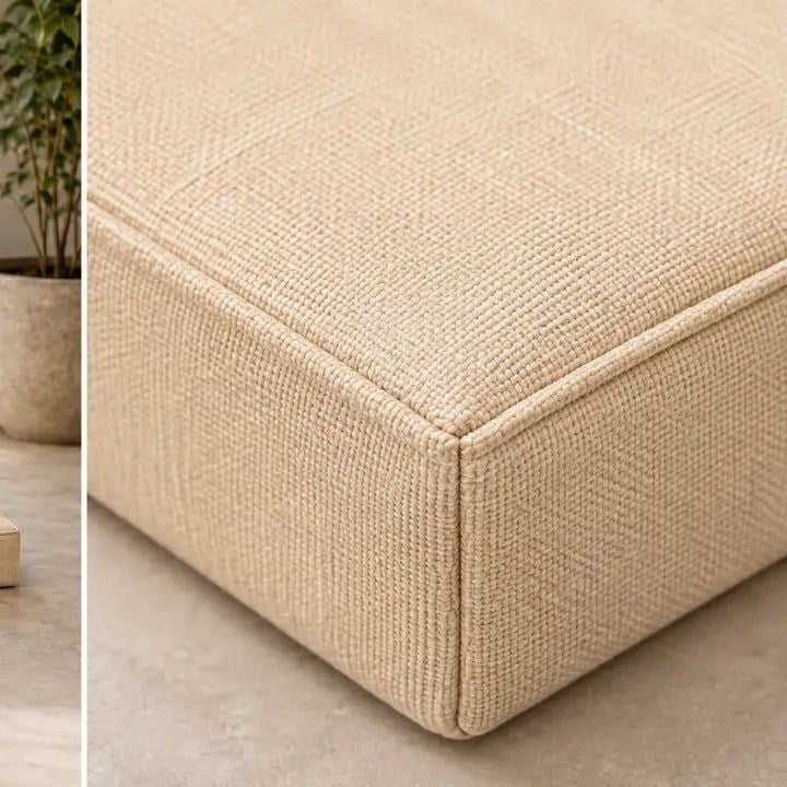 Kedi Köpek Yatağı Dikdörtgen Blok Bank Minderi · 50 × 100 × 7 cm · Krem