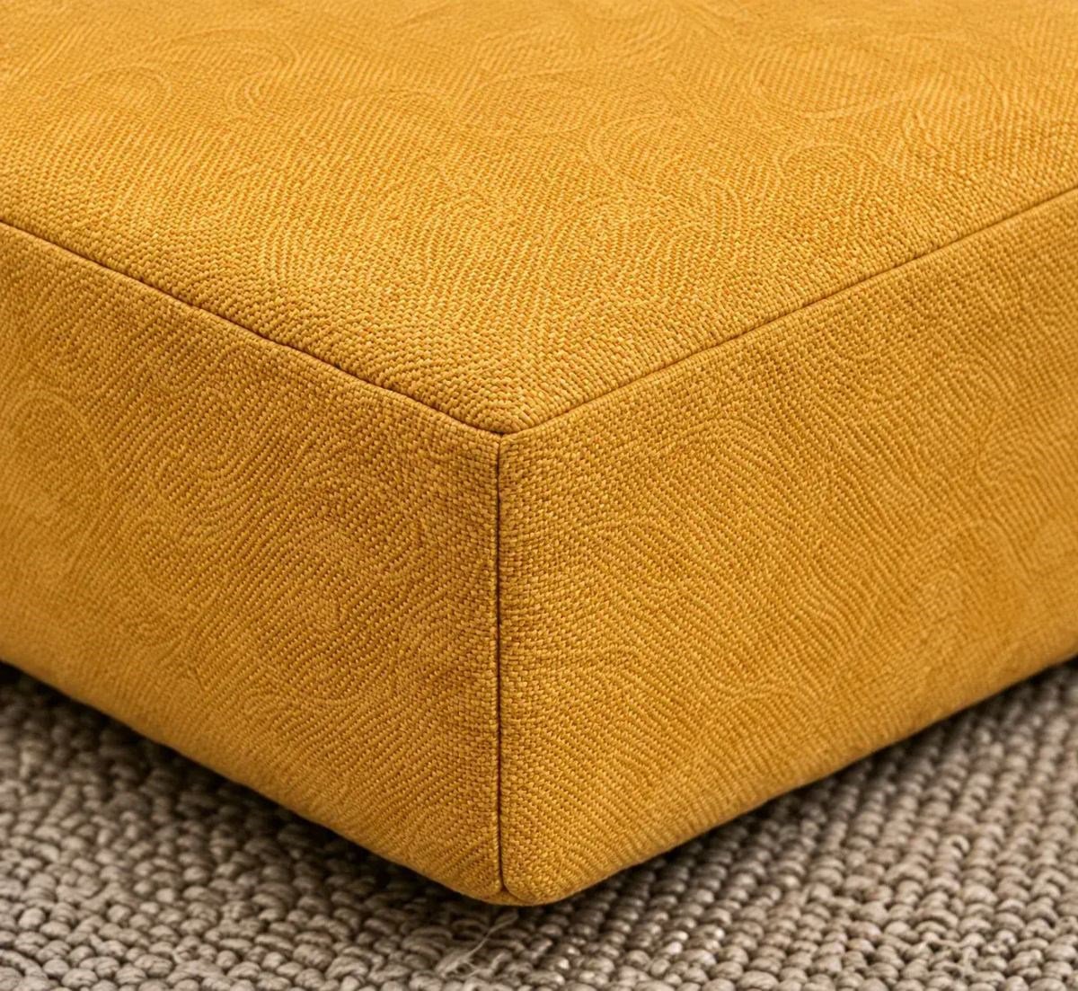 Kedi Köpek Yatağı Kare Blok Minder · 50 × 50 × 7 cm · Hardal