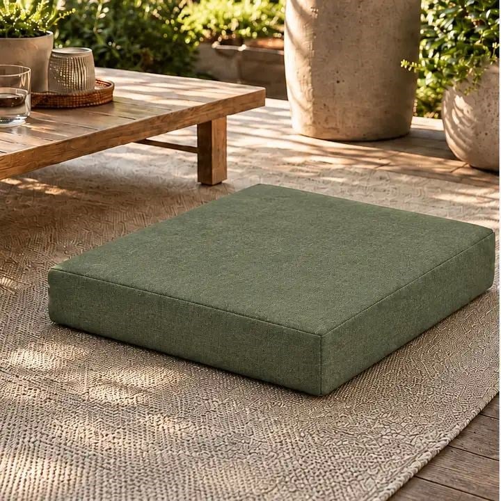 Kedi Köpek Yatağı Kare Blok Minder · 50 × 50 × 7 cm · Haki