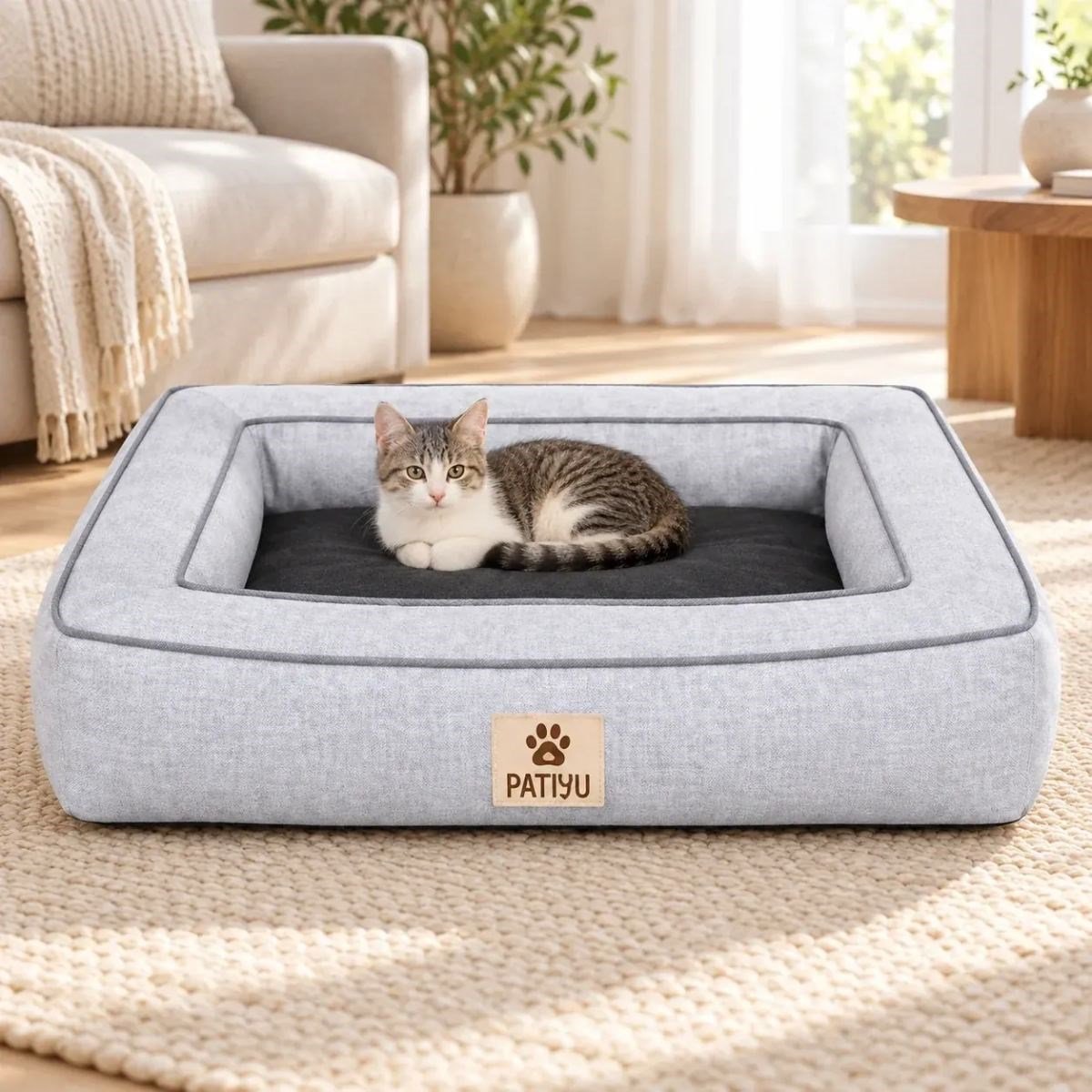 Kedi Köpek Yatağı Noble Yatak - Açık gri / Medium