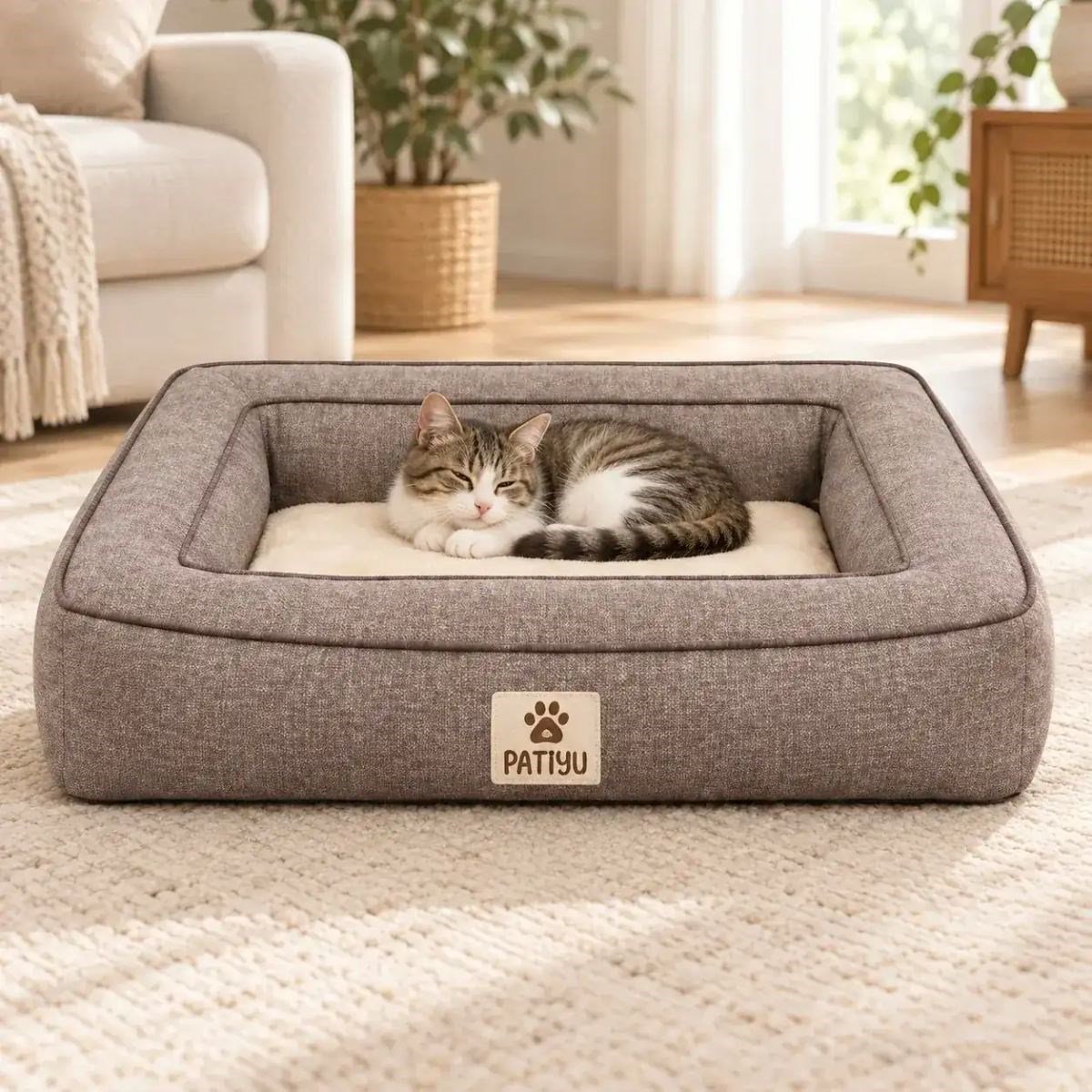 Kedi Köpek Yatağı Noble Yatak - Kahve / Large