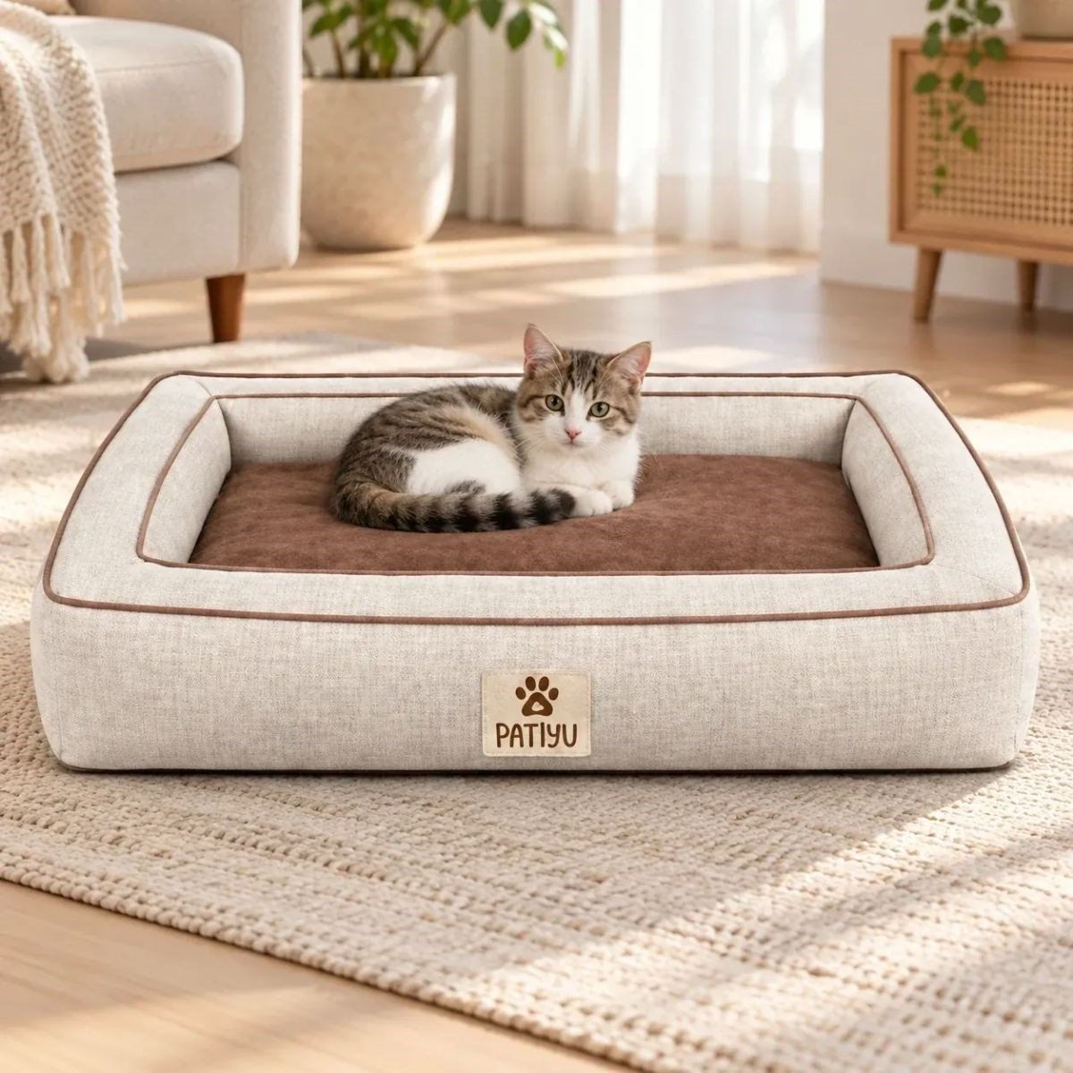 Kedi Köpek Yatağı Noble Yatak - Krem / Large