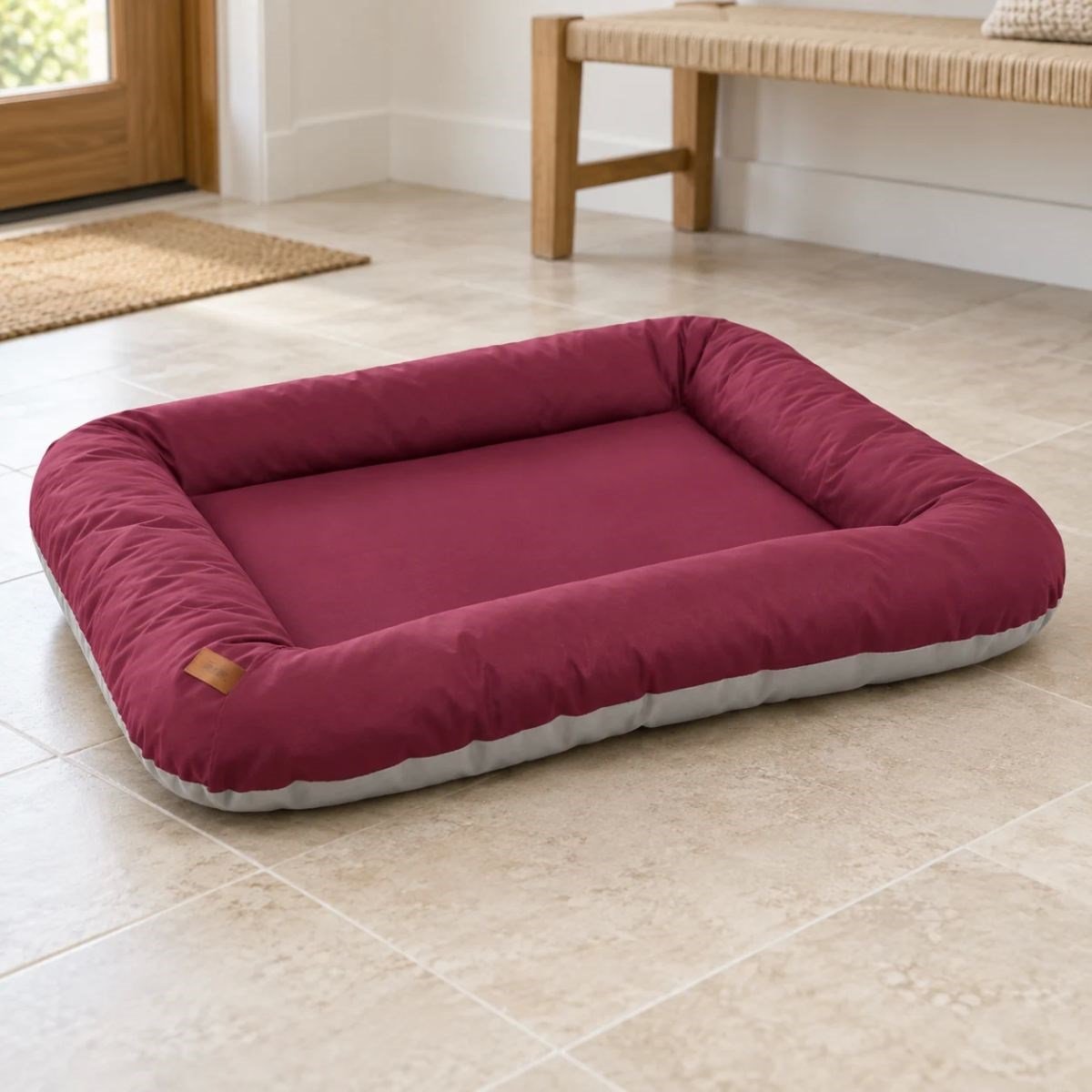 Kedi Köpek Yatağı Premium Su Geçirmez İmperteks Yatak · Bordo · L · 70 × 100 × 13 cm