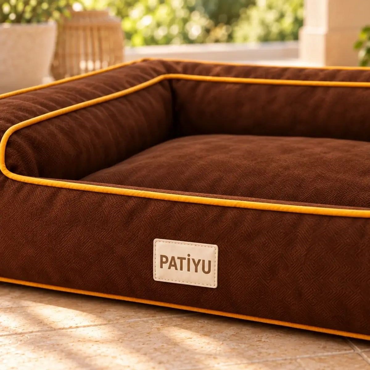 Kedi Köpek Yatağı Sofa Bed - Kiremit · Kahve