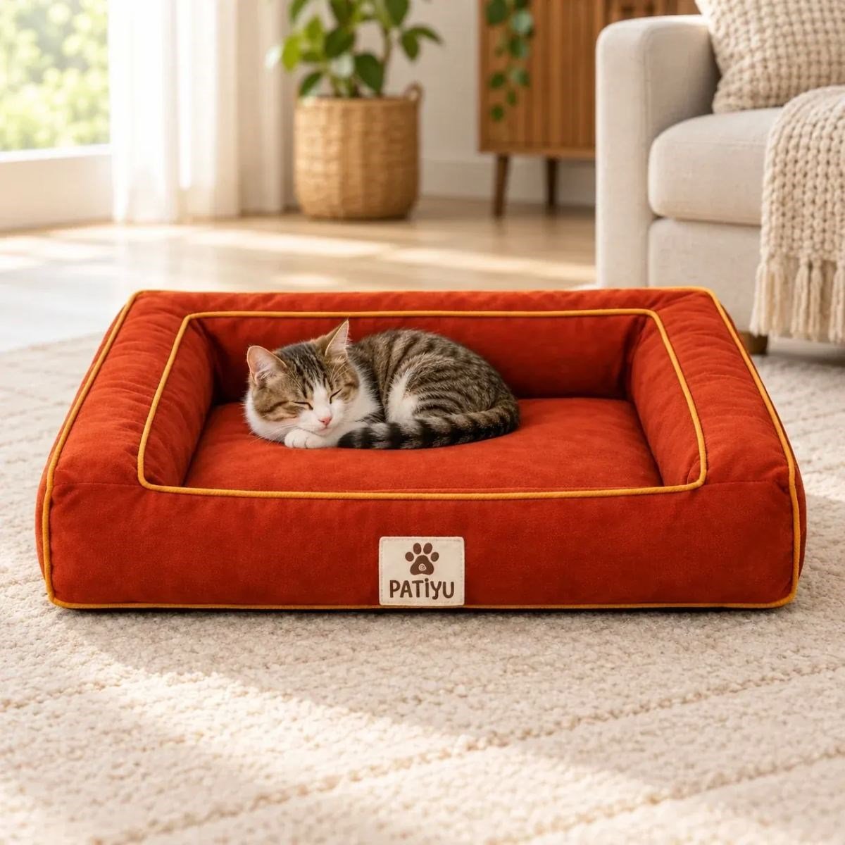 Kedi Köpek Yatağı Sofa Bed - Kiremit · Kiremit