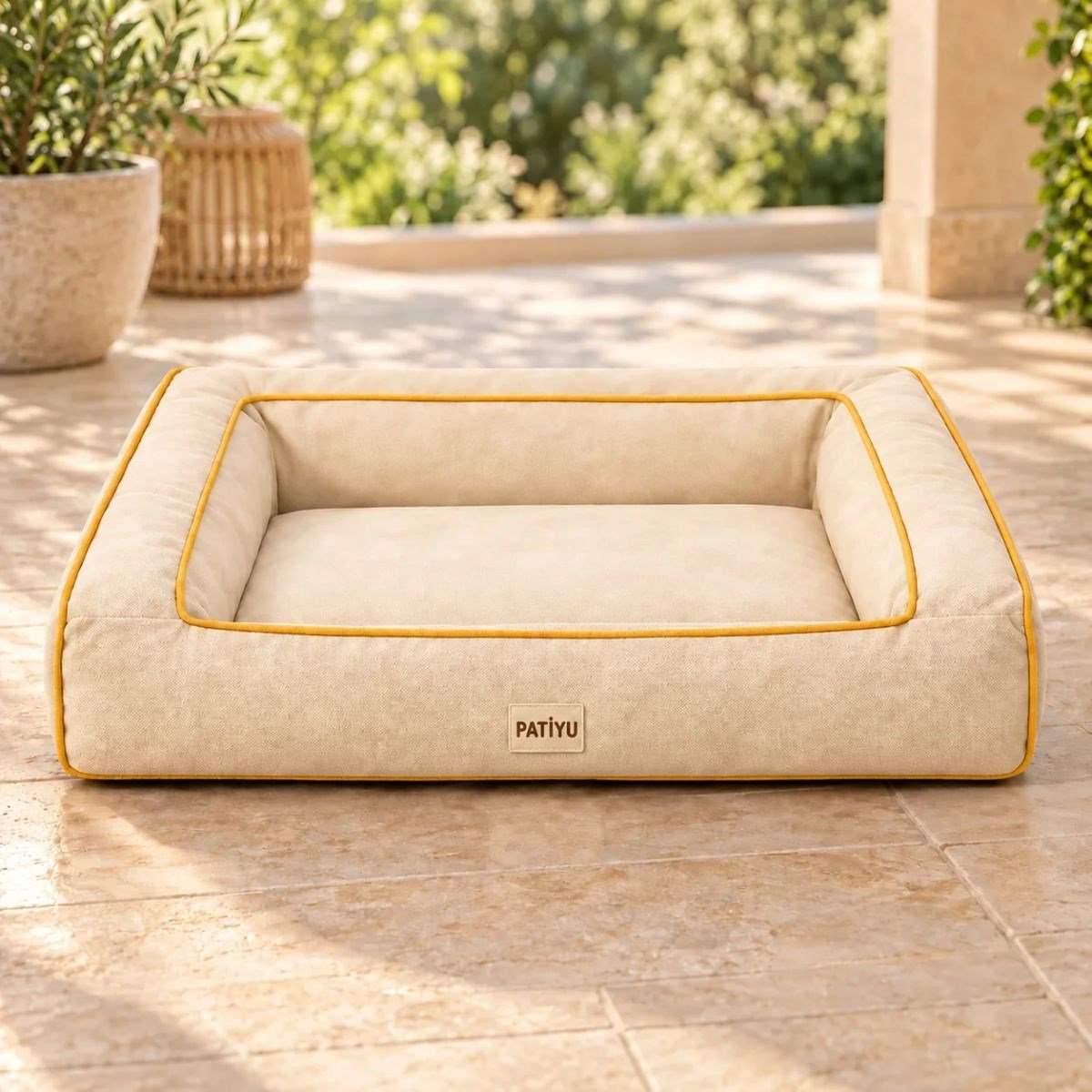 Kedi Köpek Yatağı Sofa Bed - Kiremit · Krem