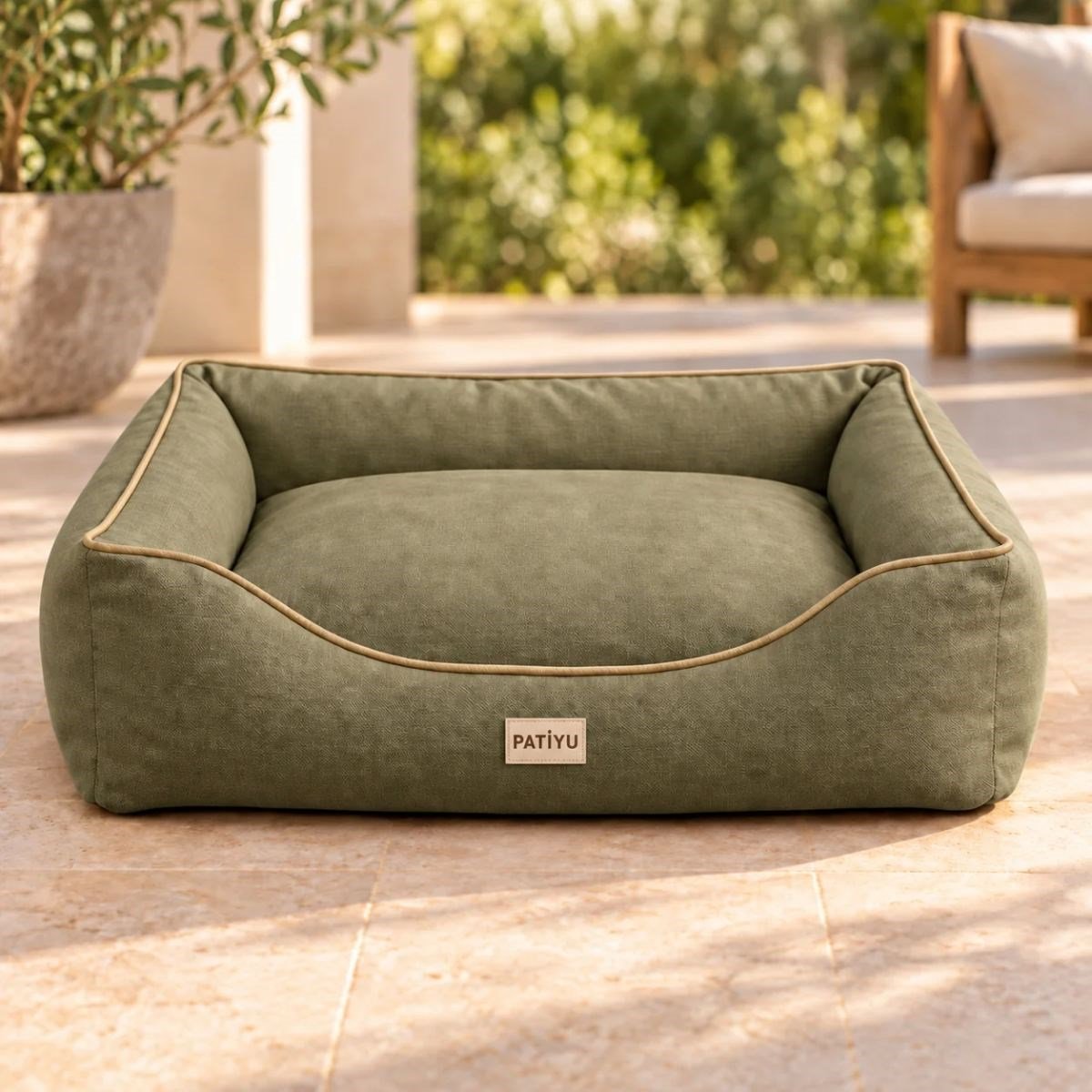 Kedi Köpek Yatağı Vera Premium Yatak - Haki / XLarge