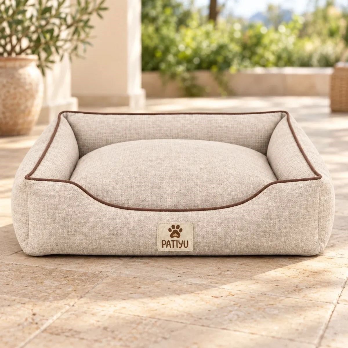 Kedi Köpek Yatağı Vera Premium Yatak - Kahve / Large