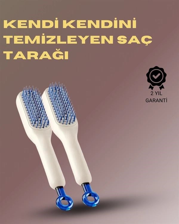 Kendini Temizleyen Masajlı Saç Tarağı – Anti-statik, Ergonomik Tasarım