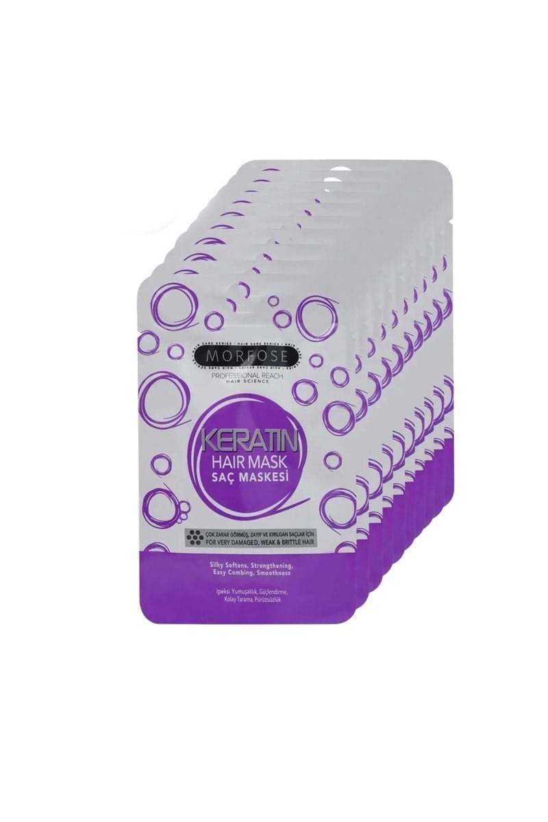 Keratin Saç Maskesi 25 ML (24 ADET) - Yıpranmış Saçlar İçin - mrfs