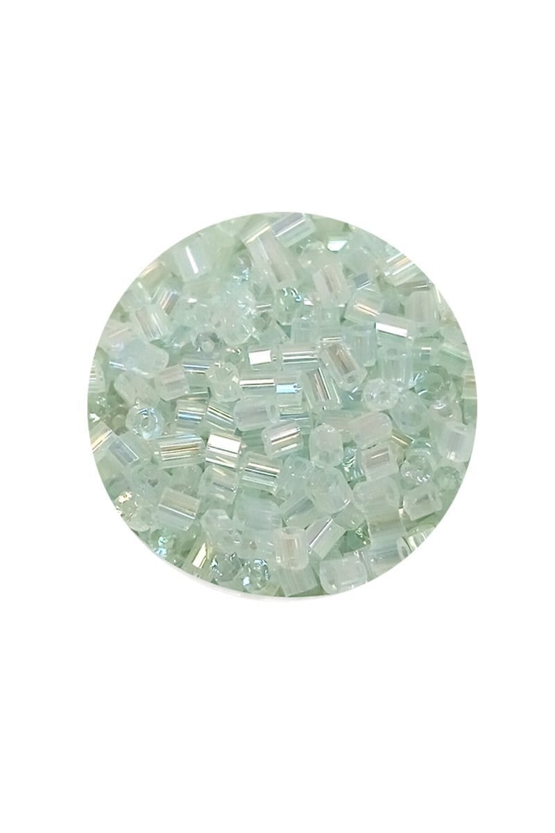 Kesme Cam Boncuk 2mm - 60 Gram - Şeffaf Beyaz - BNC368