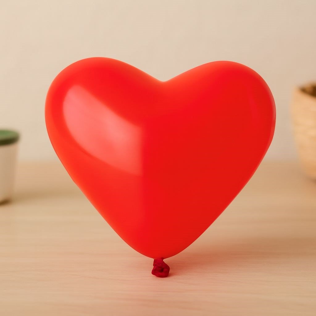 Kırmızı Kalp Balon 25 cm (10'') - 100'lü Paket