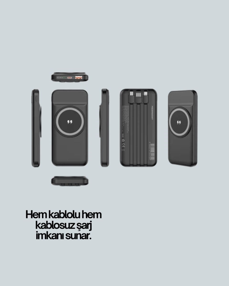 Kompakt Tasarım, Güçlü Performans – 10000mah Kablosuz Powerbank