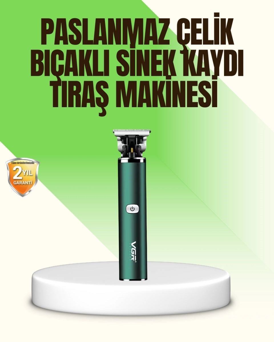 Koyu Yeşil Profesyonel Metal Gövdeli Saç Kesme Makinesi