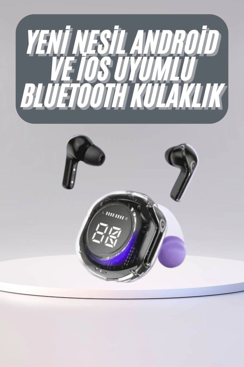 Kulak İçi Bluetooth Kulaklık Anc Enc Özellikli Şarj Göstergeli Kablosuz Kulaklık
