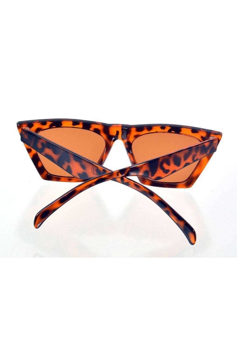 Leopar Çerçeve Cat Eye Kadın Güneş Gözlüğü - Moda Gözlük