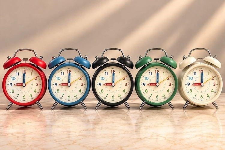 Metal Çift Zilli Çalar Saat Alk6456
