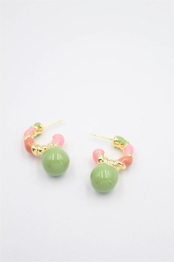 Mineli Küpe - Altın