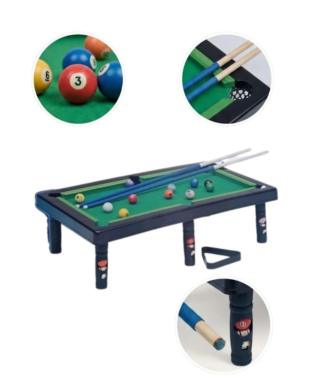 Mini Bilardo Oyunu Seti Evde Eğlenceli Masa Oyunu Çocuk ve Aile