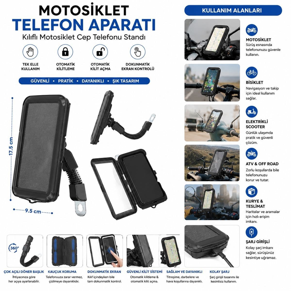 Motosiklet Telefon Tutucu (5.5