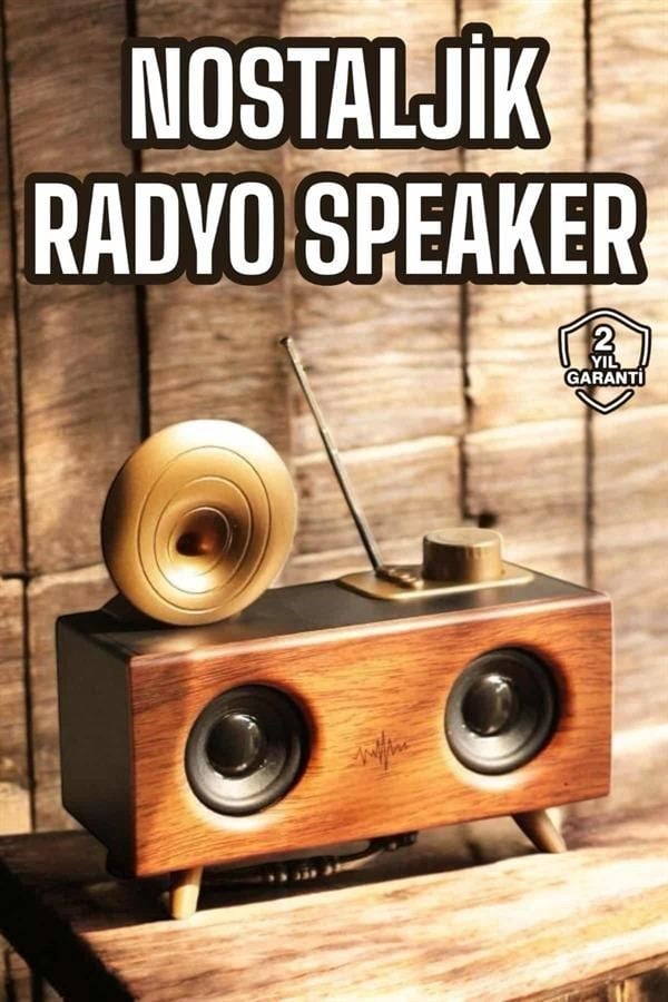 Nostaljik Görünümlü Bluetooth Bağlantılı Speaker