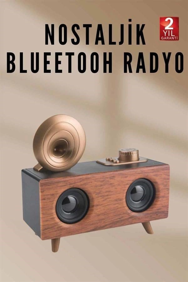 Nostaljik Radyo Bluetooth Bağlantılı Şarjlı Yüksek Ses Kaliteli Yeni Nesil