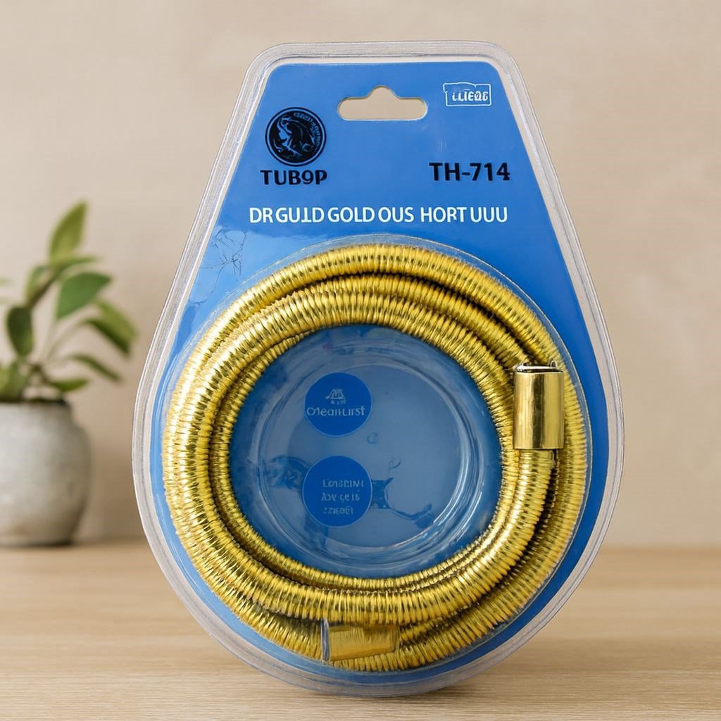 Örgülü Duş Hortumu 150 cm Gold