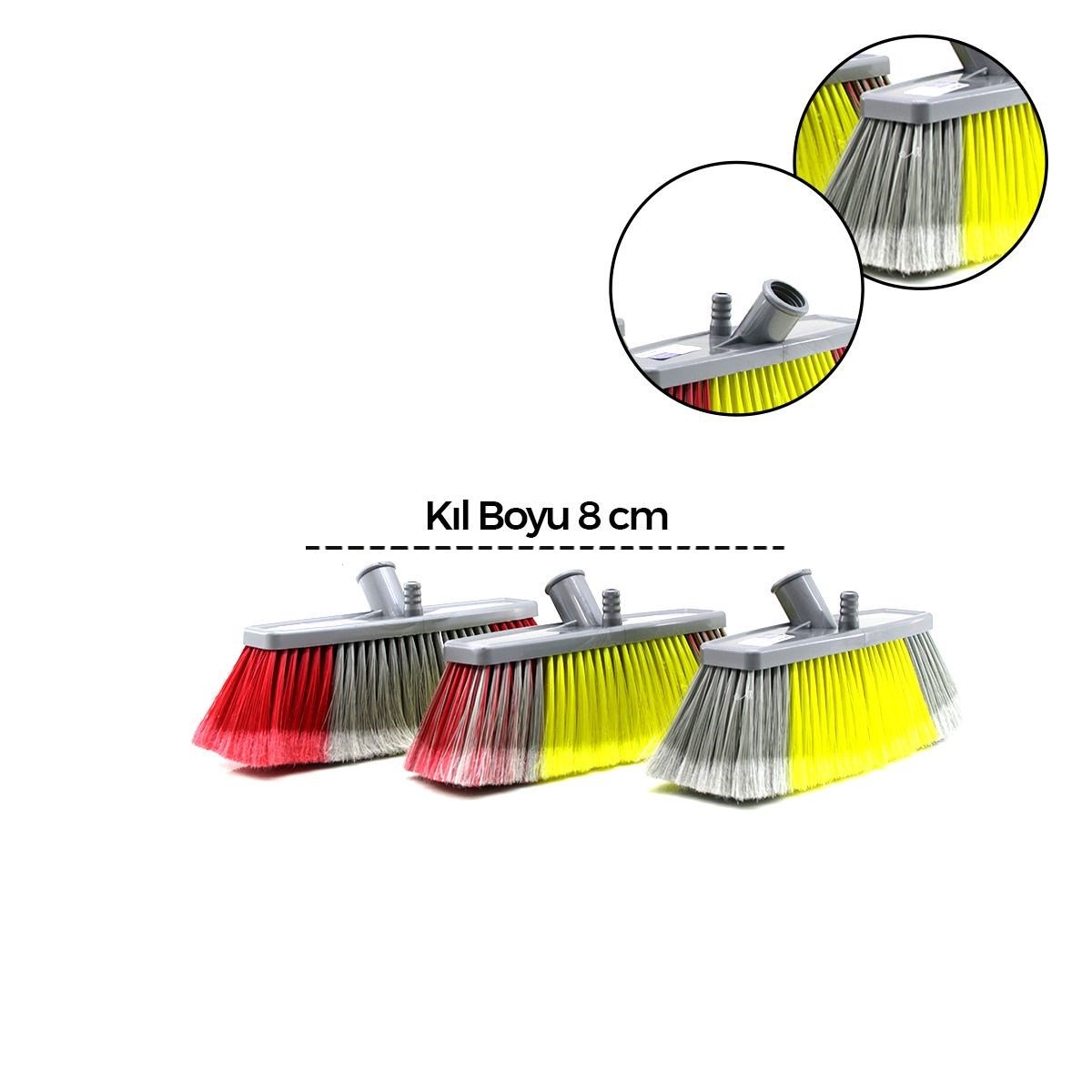 Oto Yıkama Fırçası 8 cm Kıl 8 Sıra Yumuşak