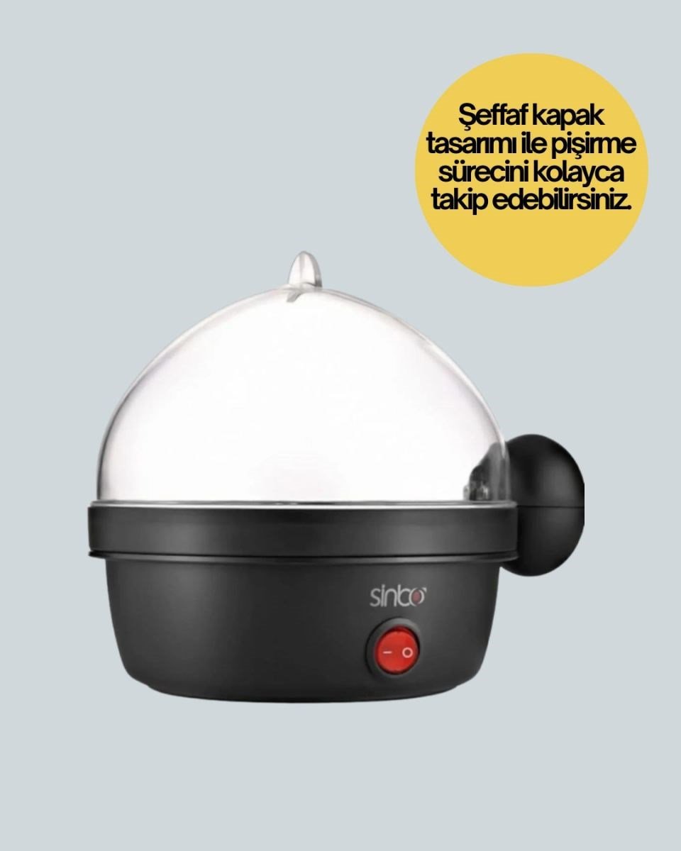 Otomatik Kapanma Özellikli Yumurta Pişirme Makinesi 7 Kapasiteli