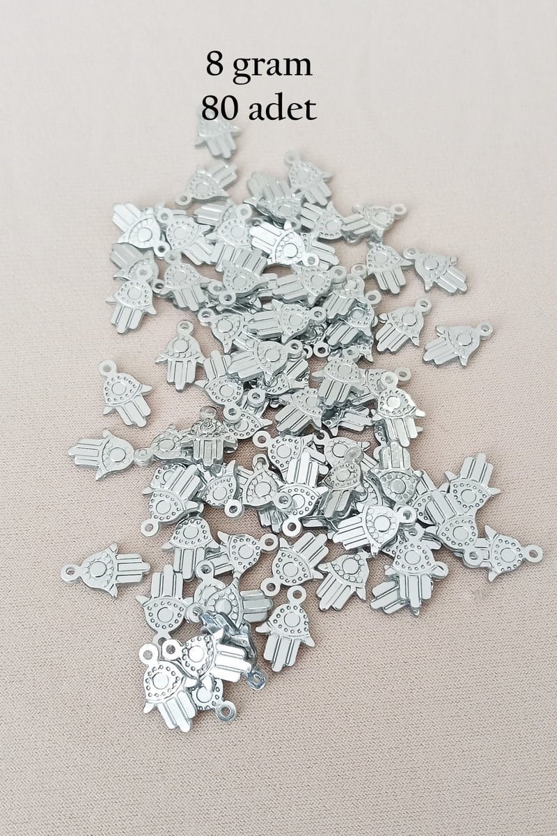 Oya Abiye Bileklik Kolye Pleksi Metalik Plastik Pul Gümüş Renk 8 gram 80 adet - BNC526