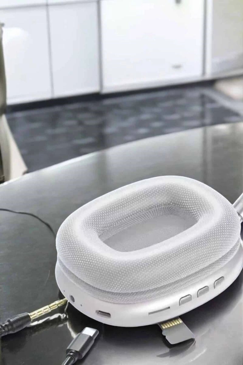 P9 Plus Kablosuz Kulak Üstü Bluetooth Kulaklık Beyaz Yüksek Ses Kaliteli