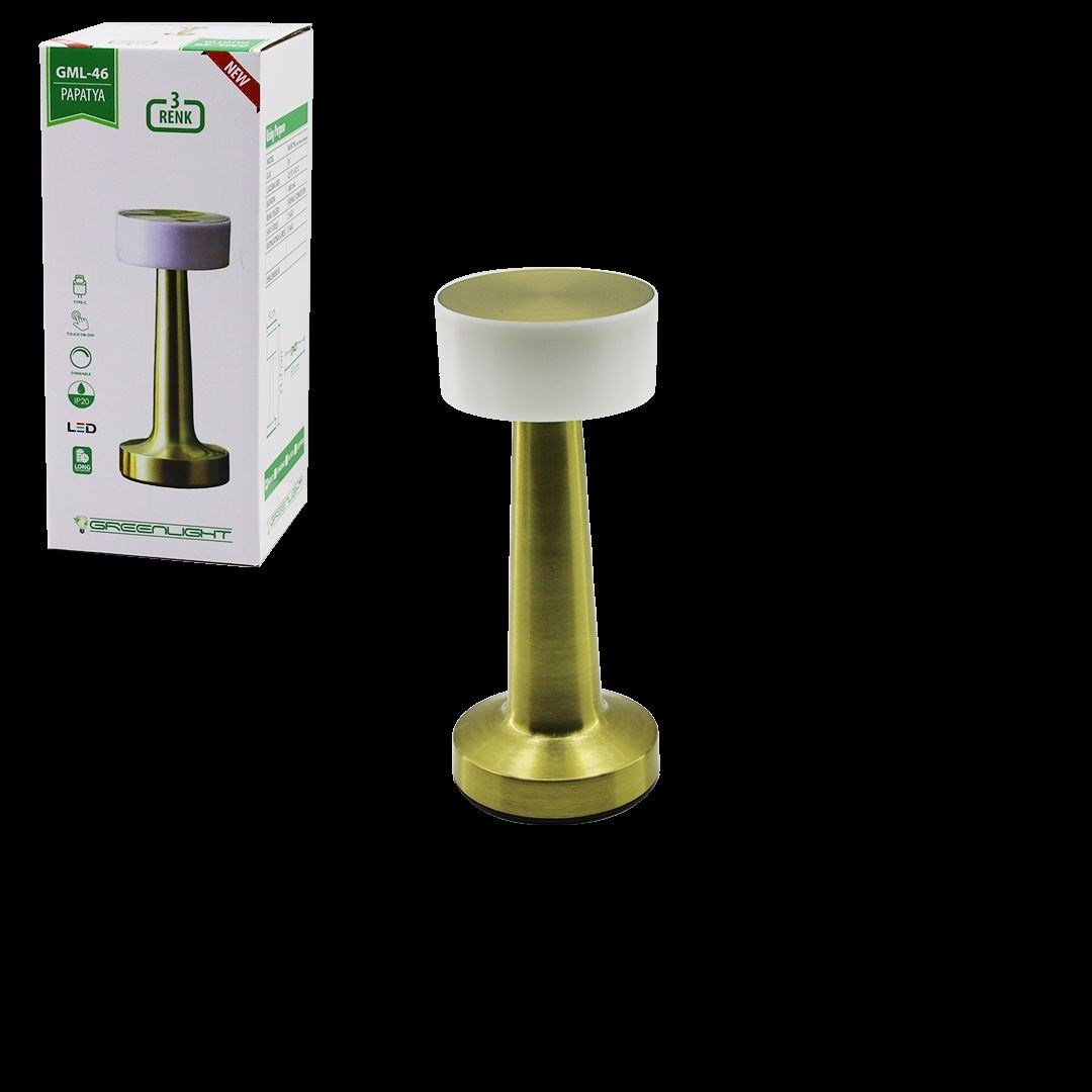 Papatya Dokunmatik USB Şarjlı 3 Fonksiyonlu Masa Lambası