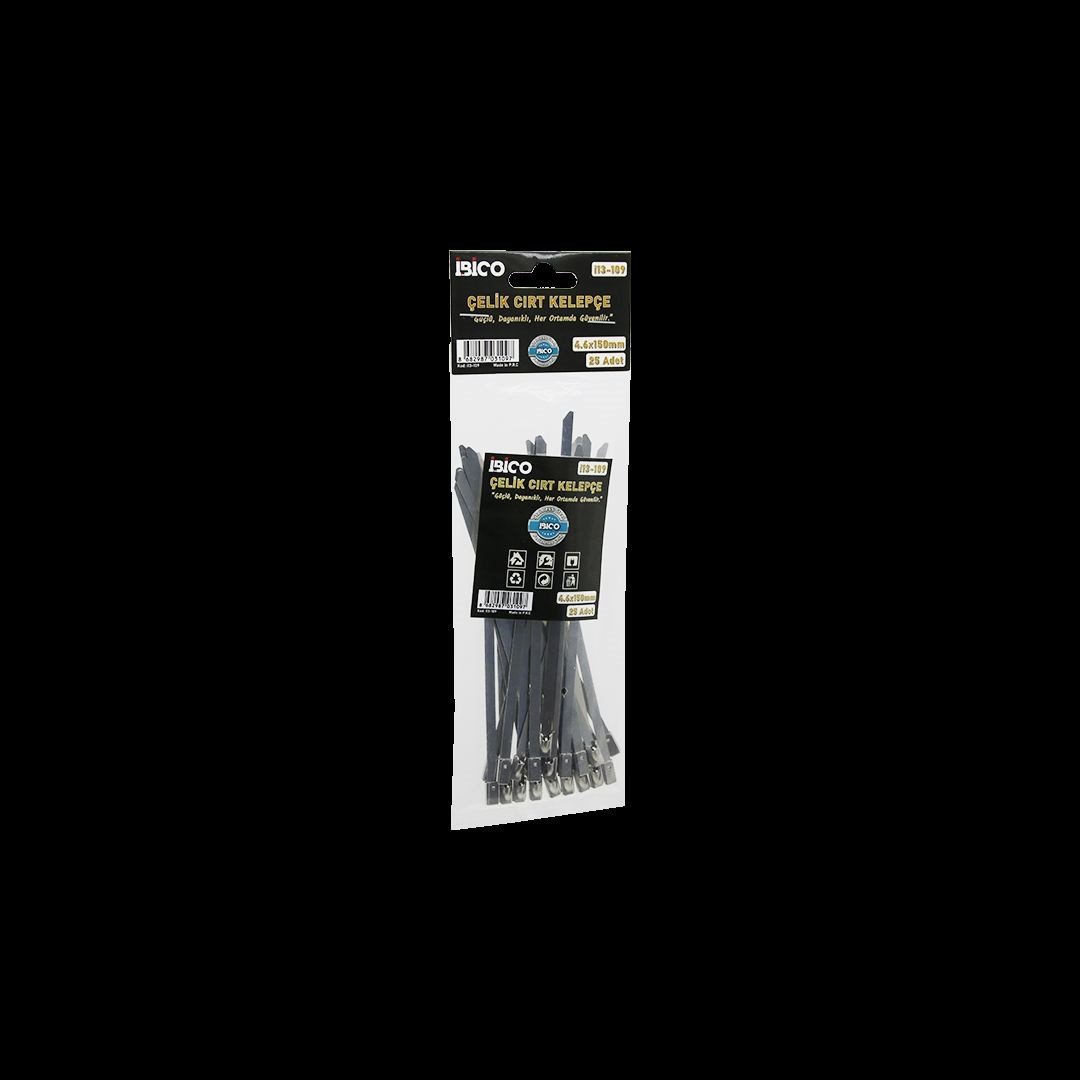 Paslanmaz Çelik Cırtlı Kablo Bağı 4.6x150mm