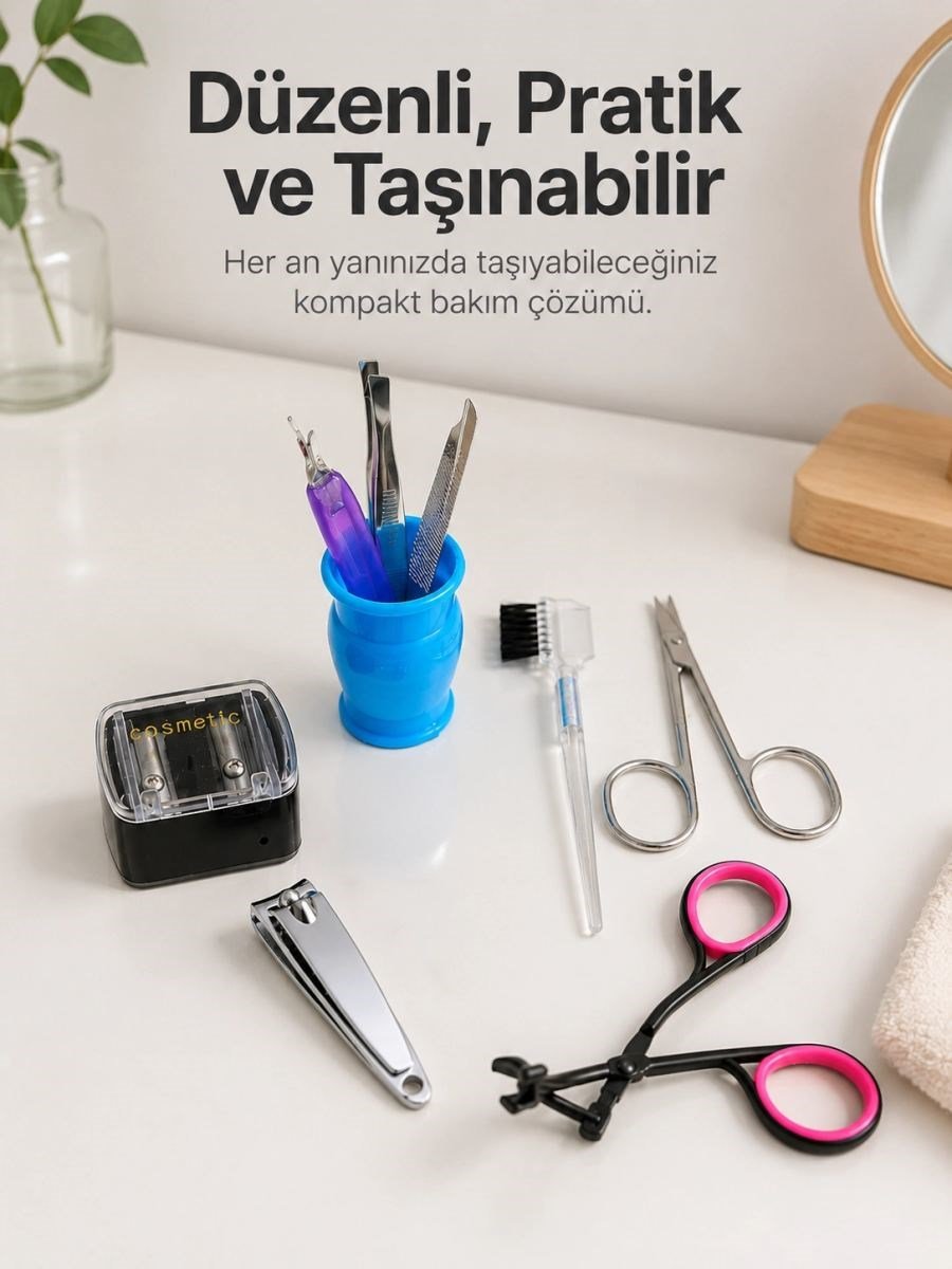 Paslanmaz Çelik Manikür Seti Tırnak Kaş Ve Kişisel Bakım Aletleri