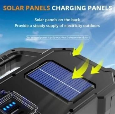 Polizei P-880a Solar Powerbanklı Şarjlı Taşınabilir Güçlü Fener