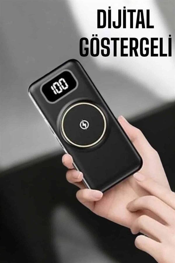 Powerbank Taşınabilir 10.000 Mah Hızlı Şarj Dijital Göstergeli