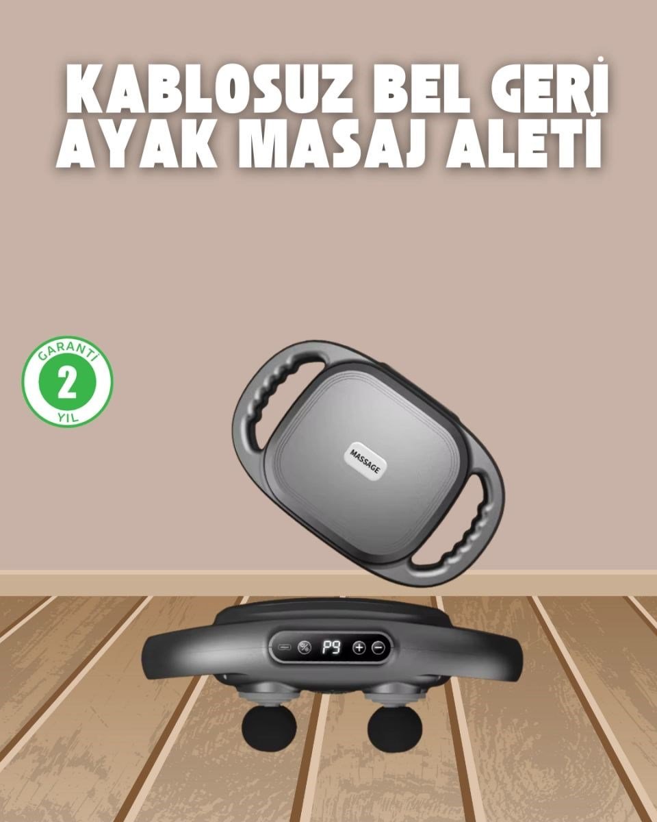 Profesyonel 6 Başlıklı Şarjlı Masaj Tabancası 2000 Mah Güçlü Performans