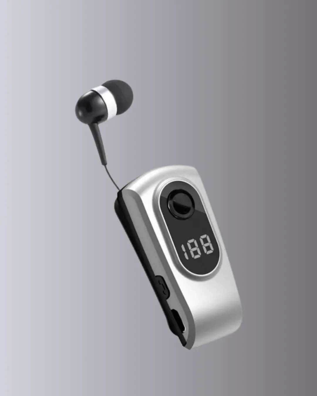 Profesyonel Bluetooth Kulaklık – Klipsli, Titreşimli, Dijital Göstergeli