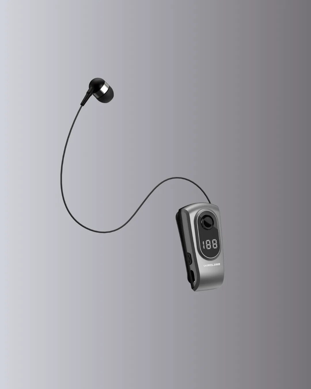 Profesyonel Bluetooth Kulaklık – Klipsli, Titreşimli, Dijital Göstergeli