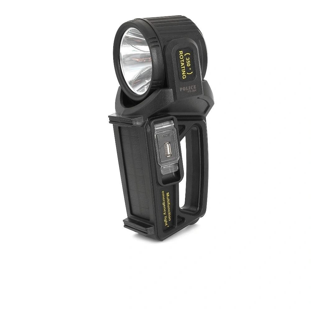 Ps-384 Şarjlı Güneş Enerjili Spot Fener Güçlü Led Aydınlatma Powerbank Özellikli