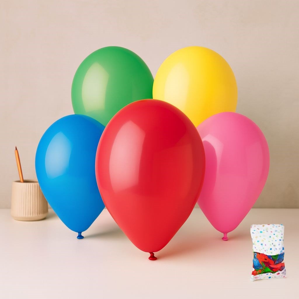 Renkli Klasik Balon 100'lü